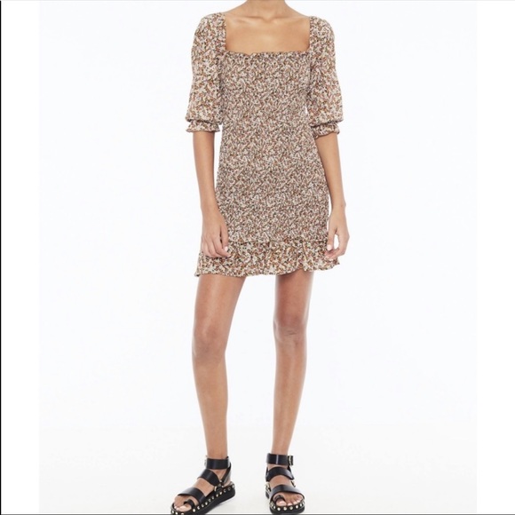 Faithfull the Brand Shirred Floral Dress Size 8 Large - Picture 11 of 11